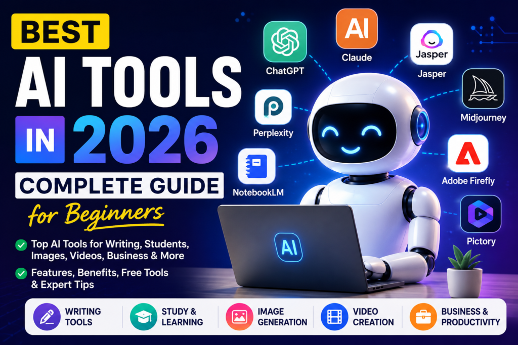 Best AI tools in 2026 for writing, image generation, productivity, and learning