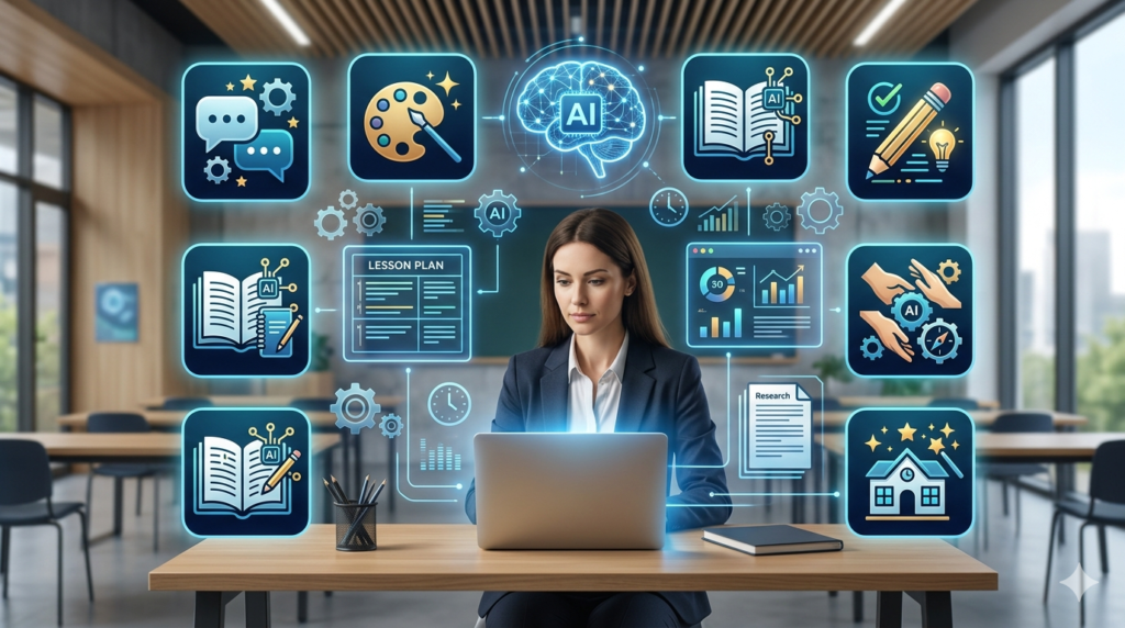 Best AI tools for teachers helping with lesson planning, productivity, student engagement, and educational content creation